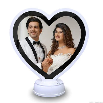 Magic Photo Frame Heart + Round Shape with Led light