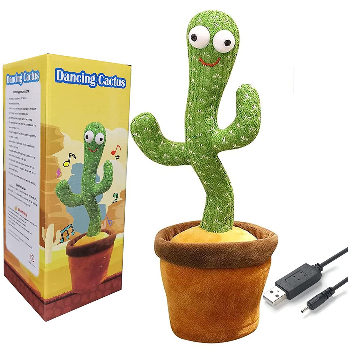 Rechargeable Portable Twisting Music Song Dancing Cactus Toy