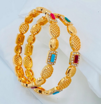 Adorable Multi Stone Bangle