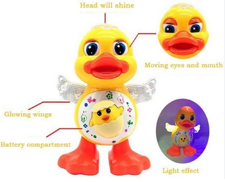 Dancing Duck with Music Flashing Lights and Real Dancing Action Toys For kids