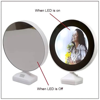 Magic Photo Frame Heart + Round Shape with Led light