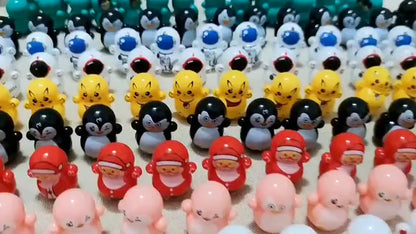 Pack of 50 pcs Mini Cartoon Pikachu Spaceman Kitty Tumbler Toy Funny Desktop fidget Toy Swing Relief Stress Children's Birthday Gift